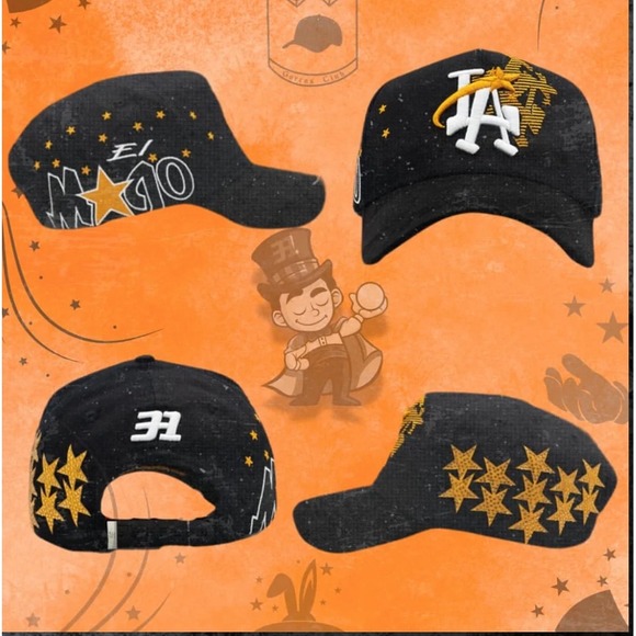 31 x El Mago / De East LA Thirtyone Hat Cap Black Orange Star Brand New / NO BOX - Picture 1 of 10